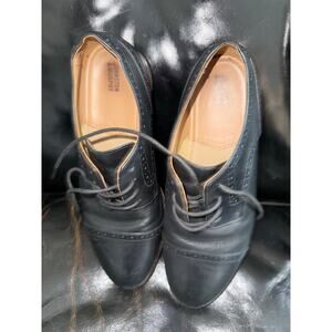 Johnston & Murphy Boys Black Leather Oxford‎ Dress Shoes Size 7M C 24